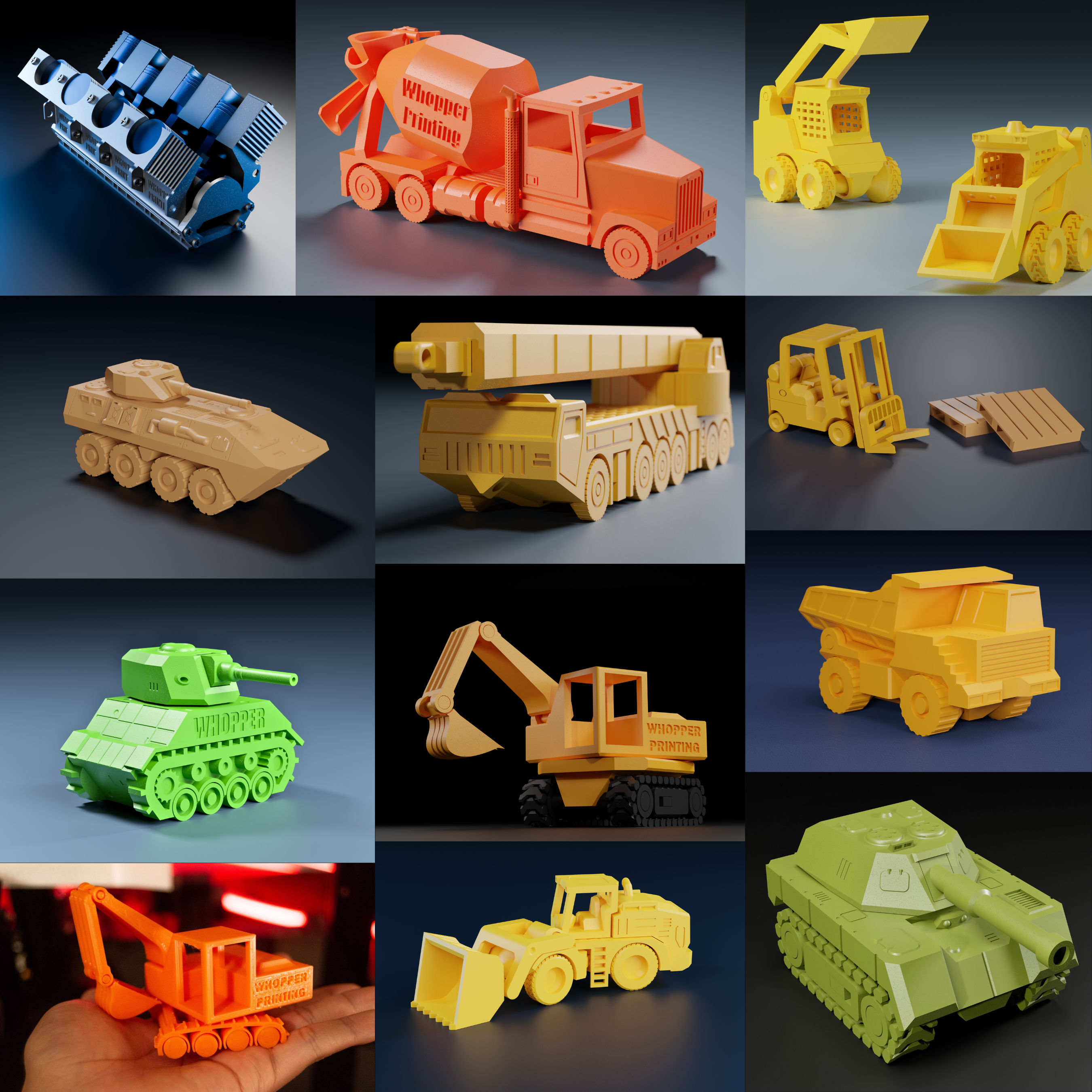 Modular Print-In-Place Tracked Tank Bundle – Whopper Printing