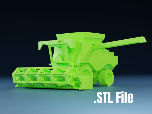 Print-In-Place Combine Harvester - No Support Needed - Digital File
