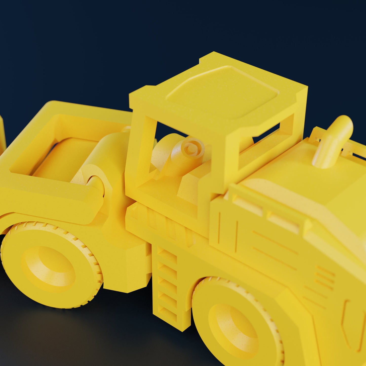 Print-in-Place Wheel Loader - No Support Needed - 3D Printable .STL File