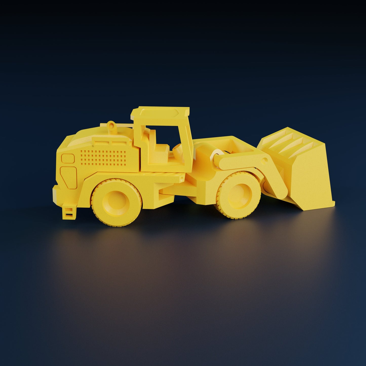 Print-in-Place Wheel Loader - No Support Needed - 3D Printable .STL File