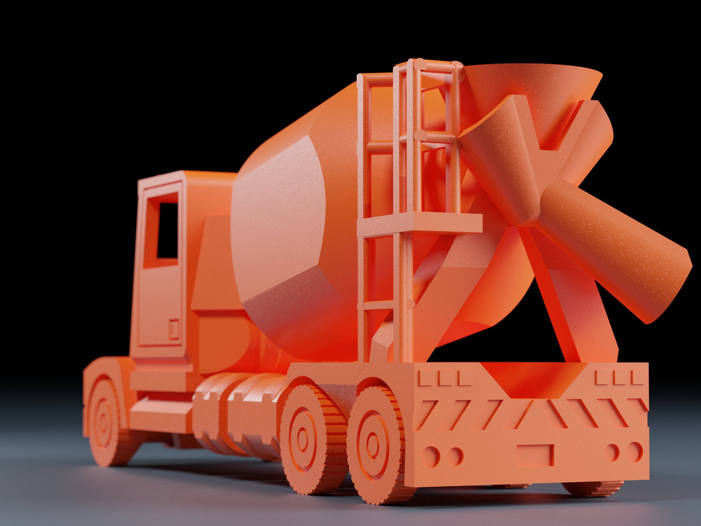 Print-In-Place Concrete Mixer Truck File