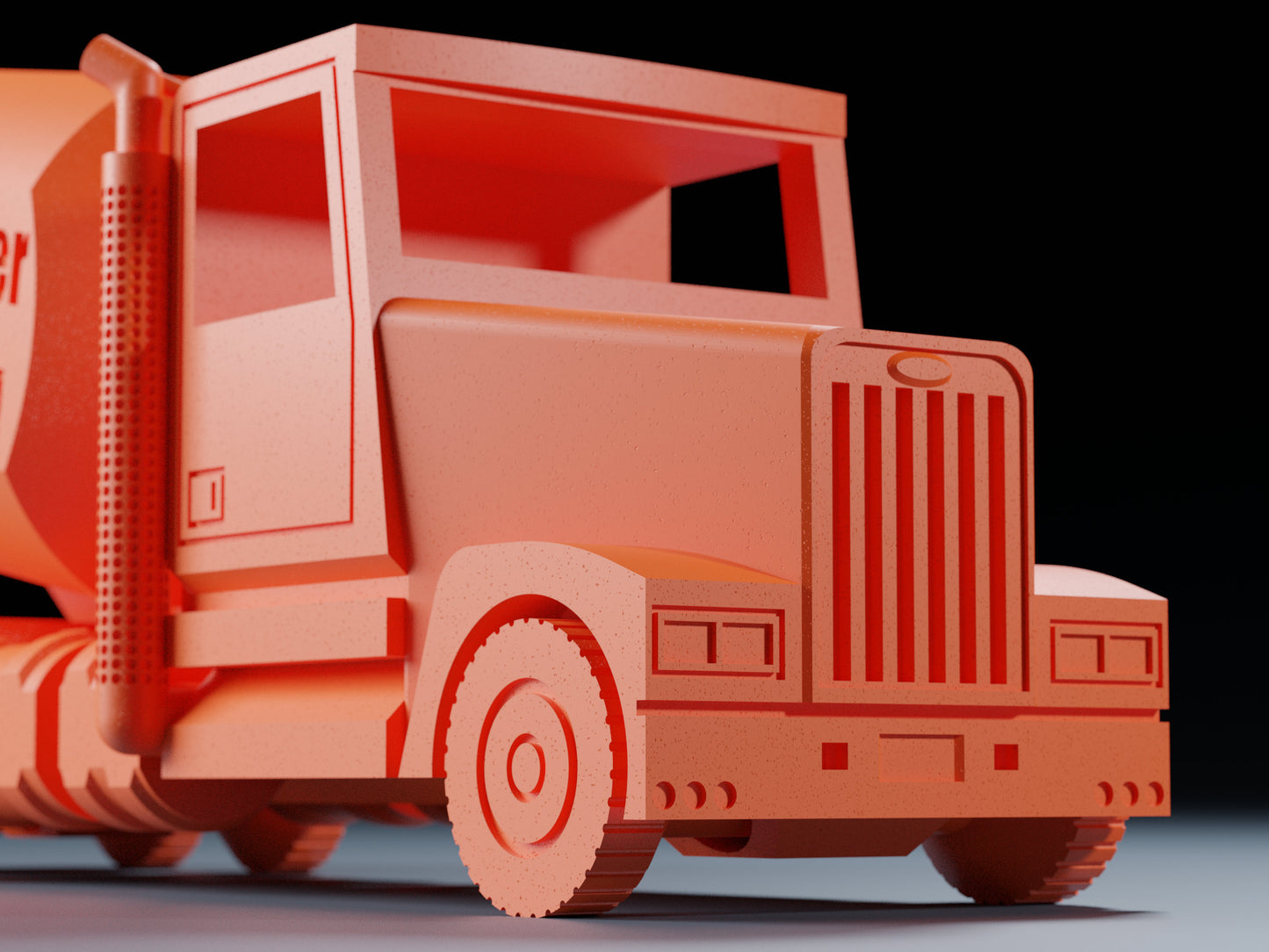 Print-In-Place Concrete Mixer Truck File