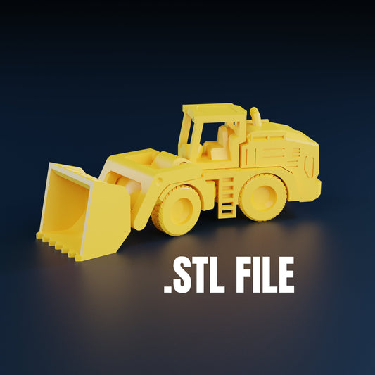 Print-in-Place Wheel Loader - No Support Needed - 3D Printable .STL File