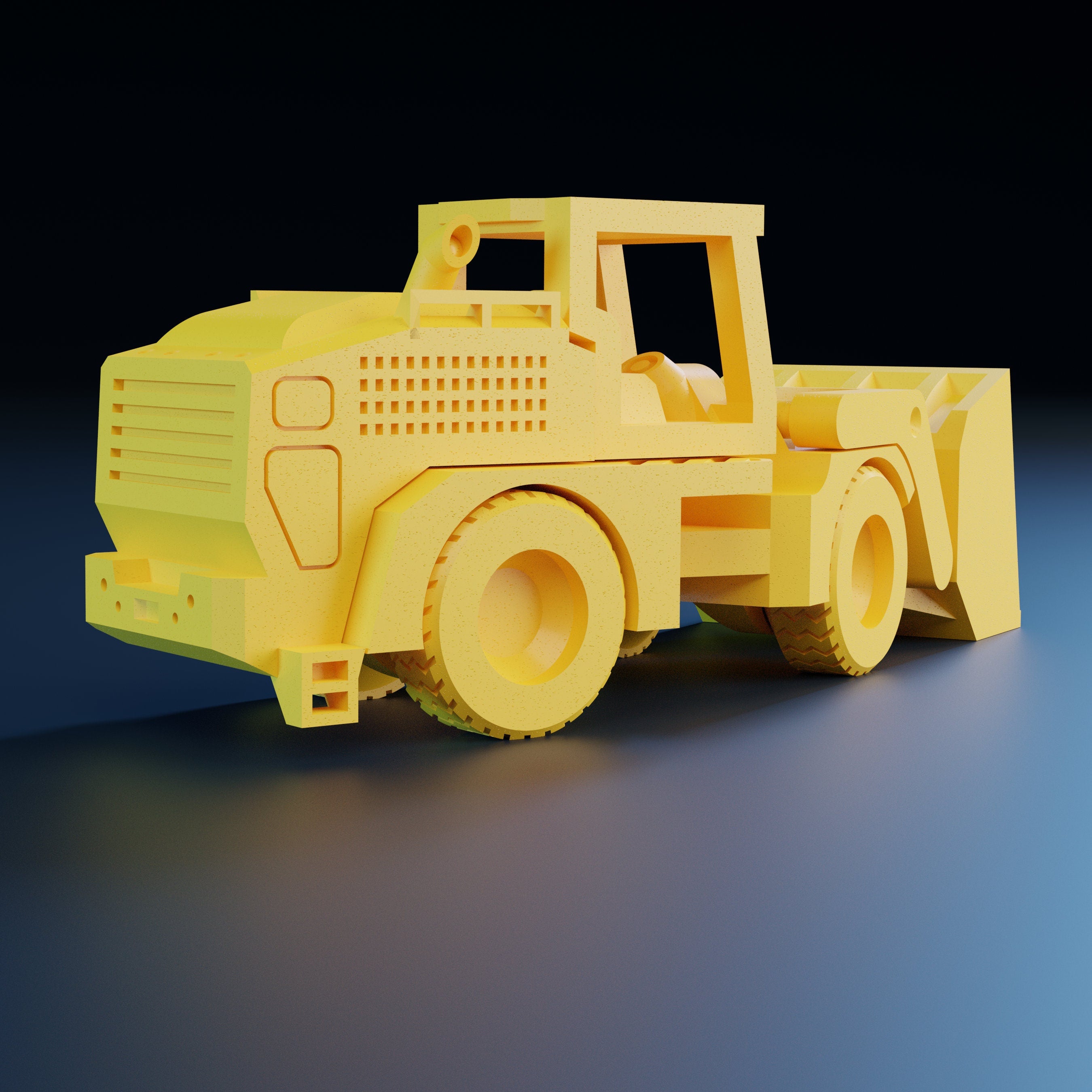 Print-in-Place Wheel Loader - No Support Needed - 3D Printable .STL Fi ...