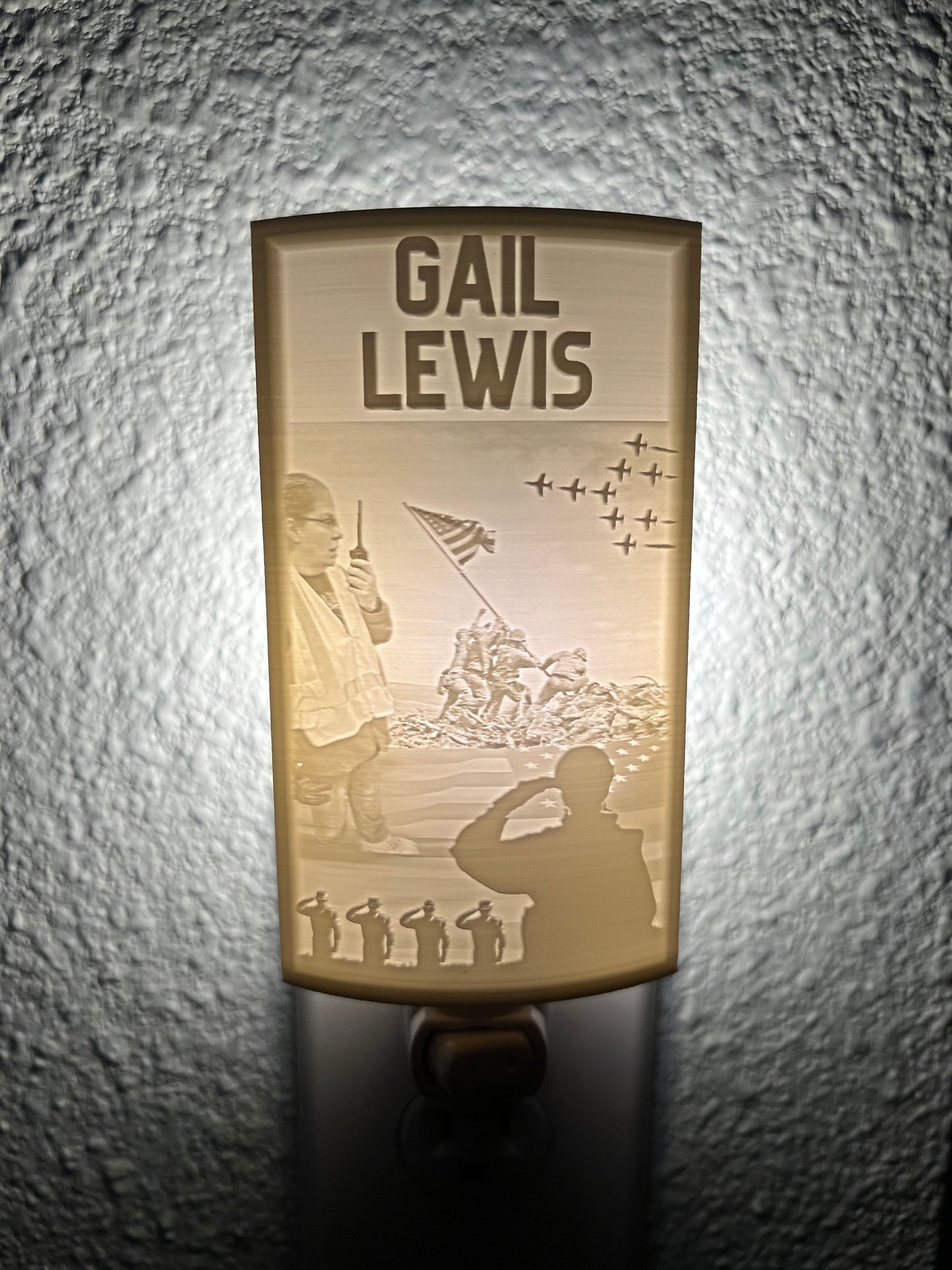 Gail Lewis Night Light - 3D Printed Lithophane