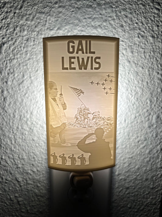 Gail Lewis Night Light - 3D Printed Lithophane