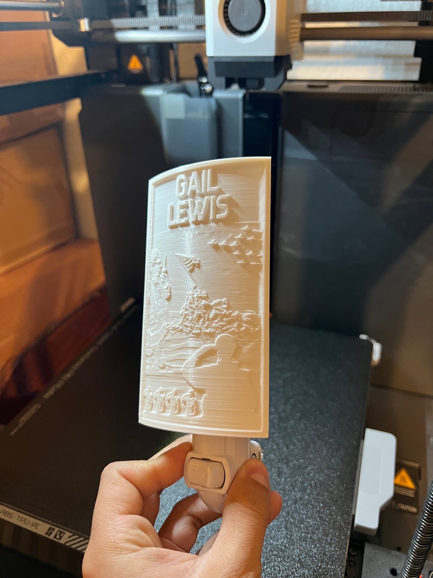 Gail Lewis Night Light - 3D Printed Lithophane