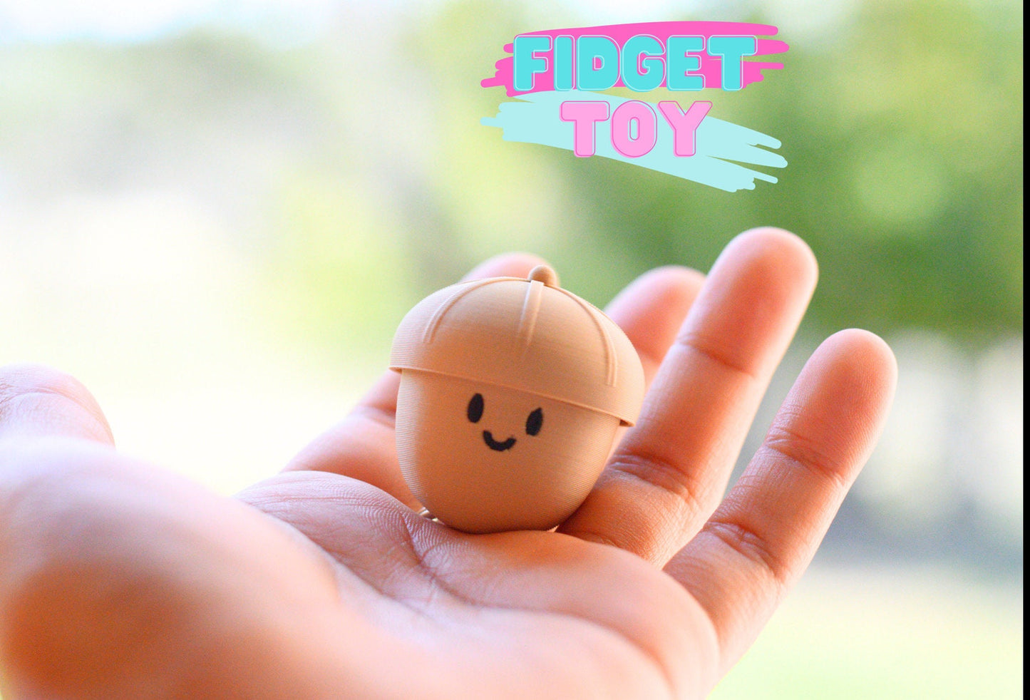 Adorable Acorn Fidget Friend - Tactile Clicky Switch | Sensory Stim for Stress & ADHD | ASMR Toy